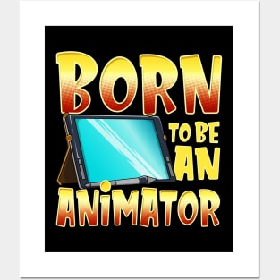 Born To Be An Animator Gifted Professional Artist Posters and Art